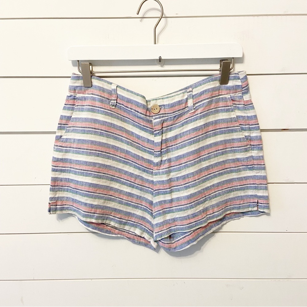 St. Tropez West | 100% Linen Stripped Shirts Size 4